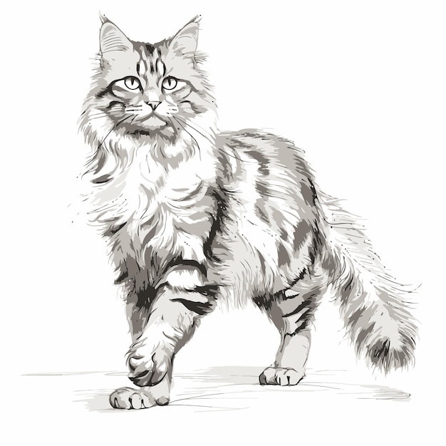 Vector sketch of a cat