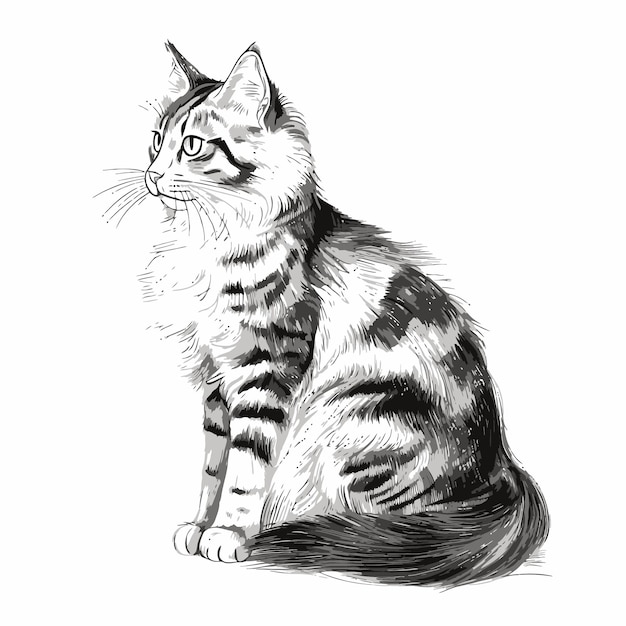 Vector sketch of a cat