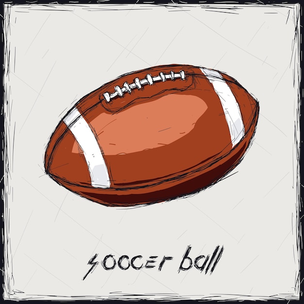 Sketch color illustration Sign Soccer ball