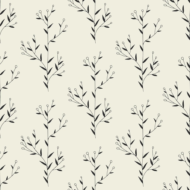 Vector sketch delicate flowers on light background. floral seamless pattern for fabric cover background