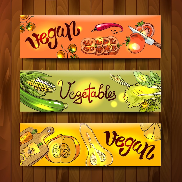 Sketch different vegetables