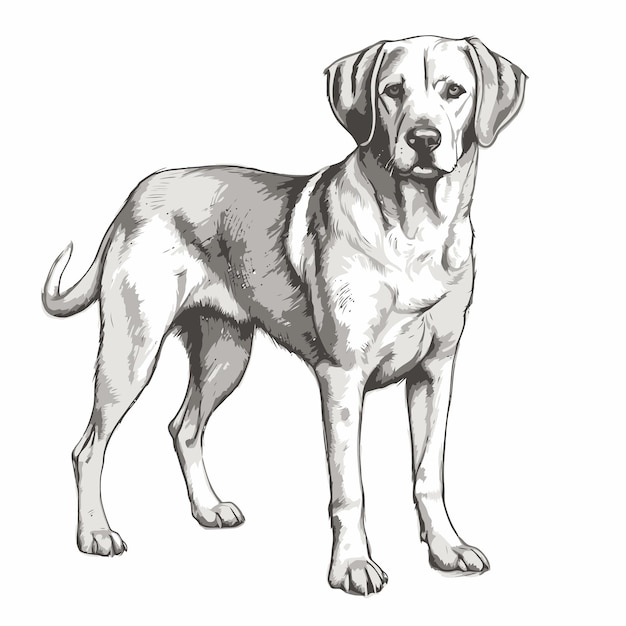 Vector sketch of a dog