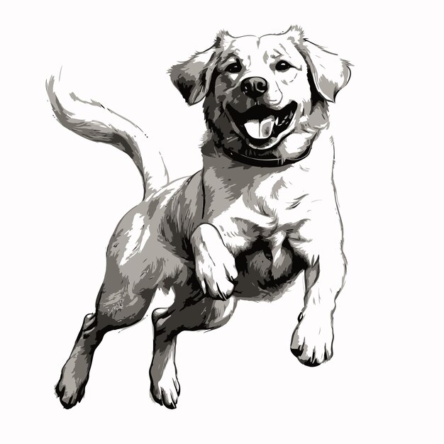 Vector sketch of a dog