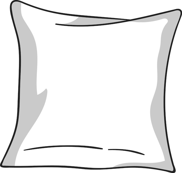 Vector sketch drawing pillow