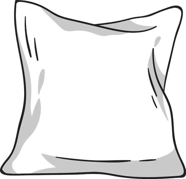 Vector sketch drawing pillow