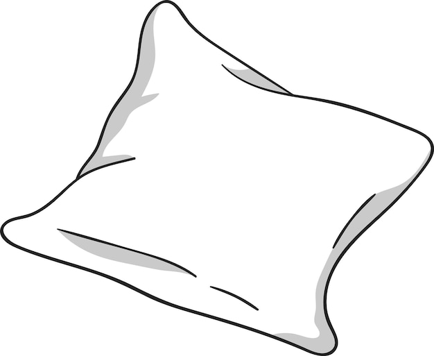 Vector sketch drawing pillow