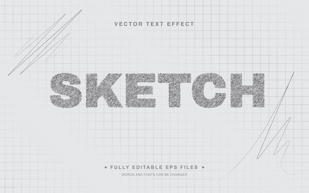 Sketch Editable Text Effect