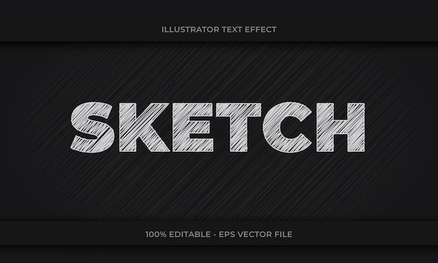 Sketch editable text effect