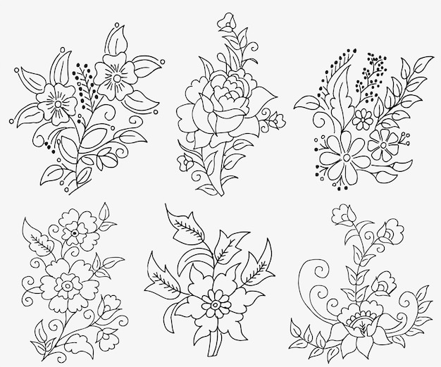 Vector sketch flower illustration