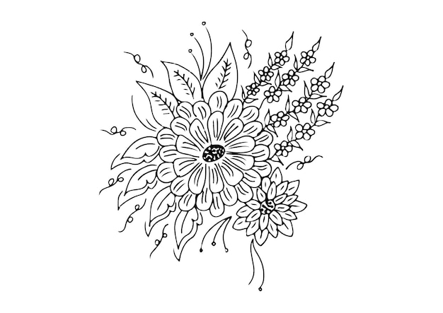 Illustrazione del fiore di schizzo