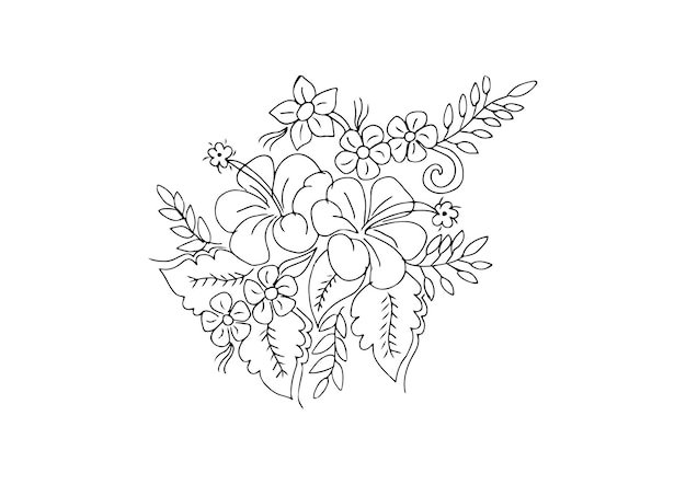 Sketch flower illustration