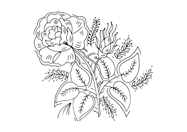 Sketch flower illustration