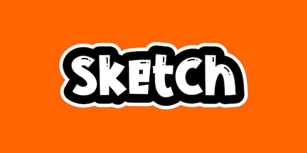 Sketch font effect editable design with smart object