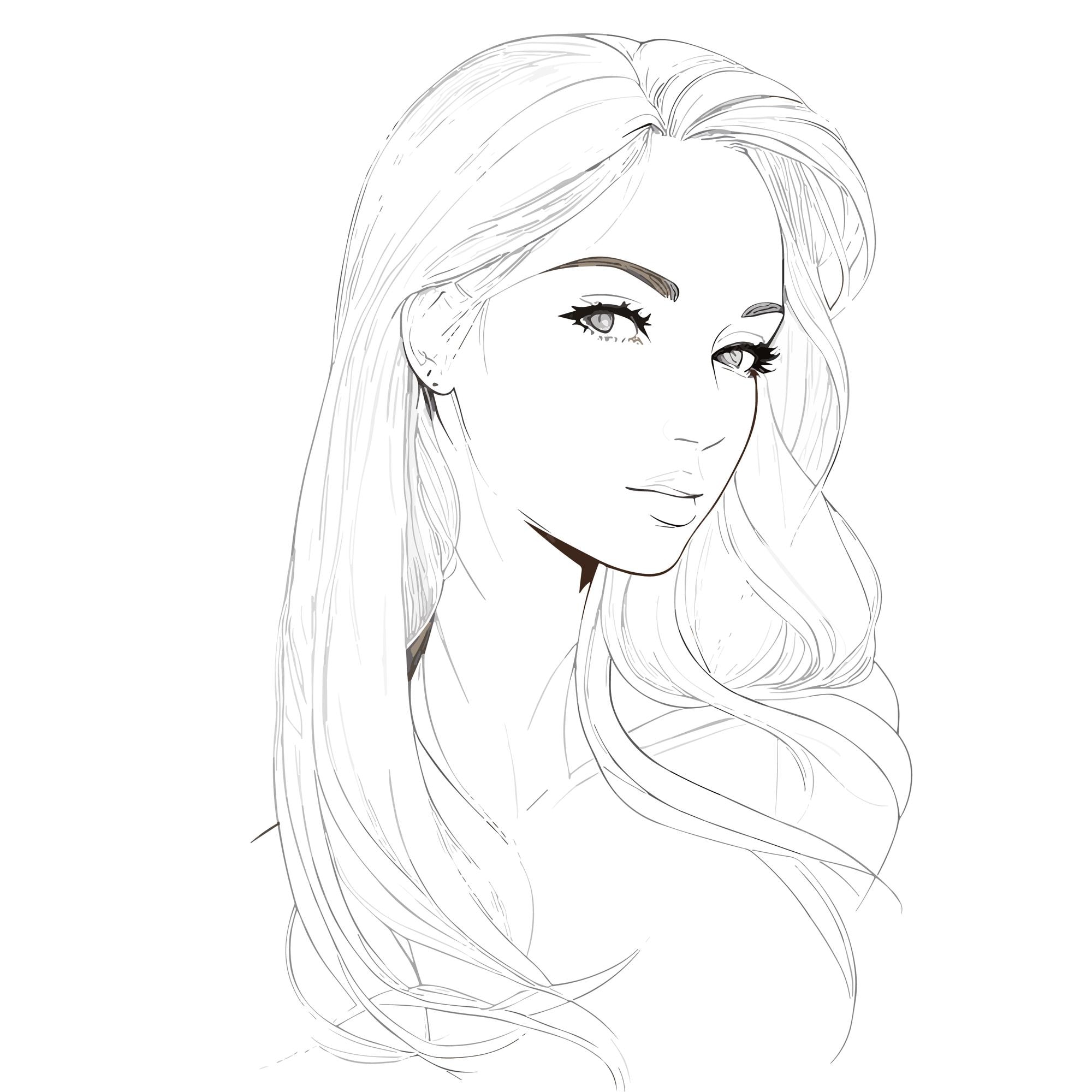 Premium Vector  Draw aesthetic hair with realistic style