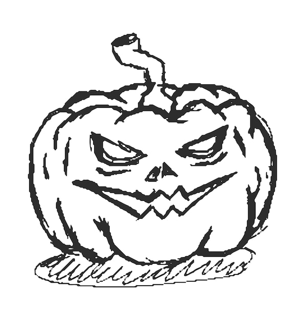 Sketch halloween element trick or treat vector illustratie jack o lantern