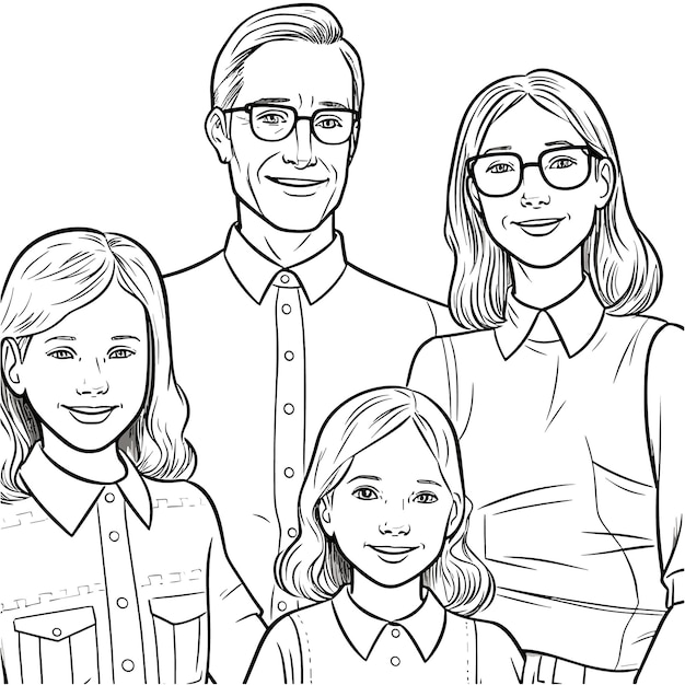 It was common for the immediate and extended families to live together in  one house (this included aunts… | Family picture cartoon, Family cartoon,  Portrait cartoon