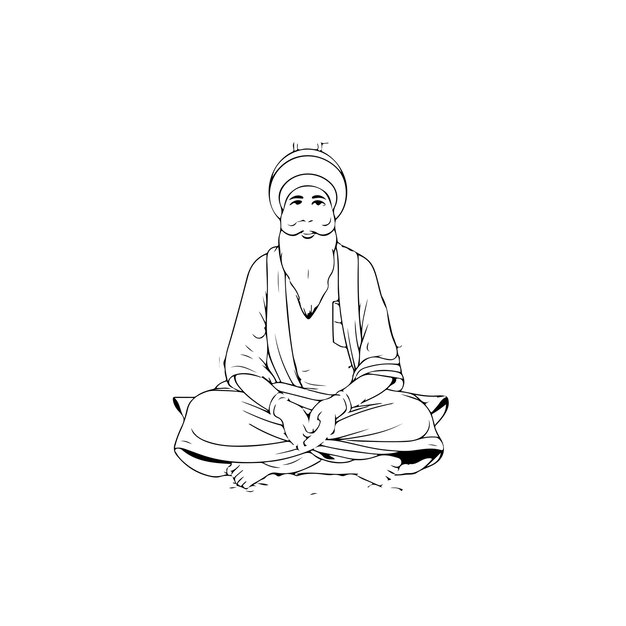 Buy Guru Nanak Dev Ji Sketch.. Online- Shopclues.com