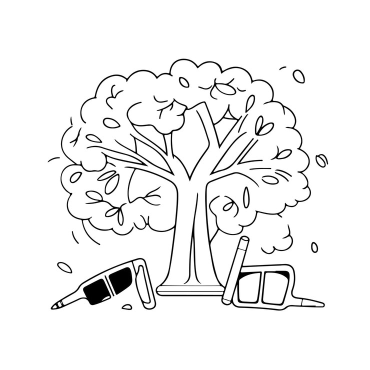 Vector sketch hand drawn single line art coloring page line drawing isolated on white background