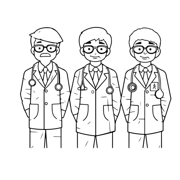 Vector sketch hand drawn single line art coloring page line drawing isolated on white background