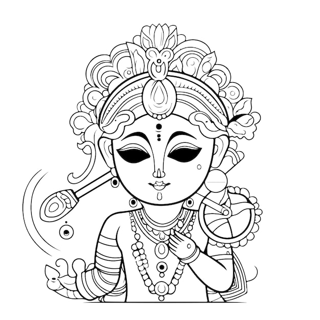 How to draw little Krishna || easy drawing || Step by step - YouTube