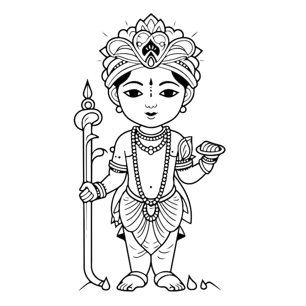 How To Draw God Krishna | Step-By-Step Guide with Images