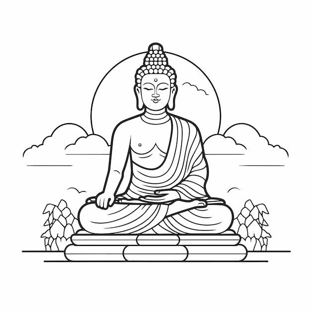 Lord Buddha Drawing by Bibek Maharjan - Pixels-saigonsouth.com.vn