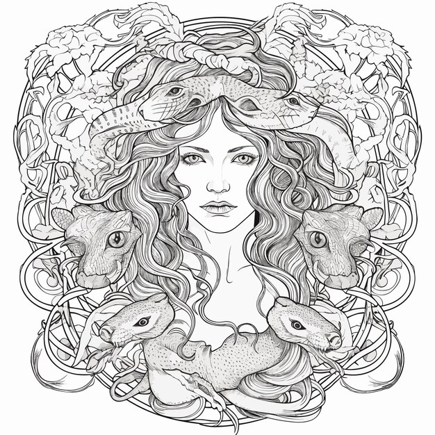 18+ Coloring Pages Of Medusa