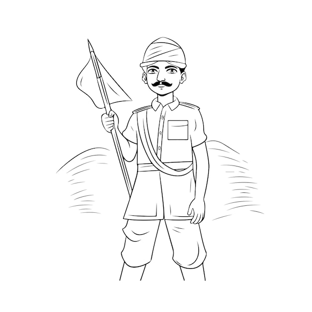 Vector sketch hand drawn single line art coloring page line drawing