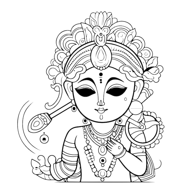 How to Draw Lord Shree Krishna | Shree Krishna Thakur Drawing for Beginners  - YouTube