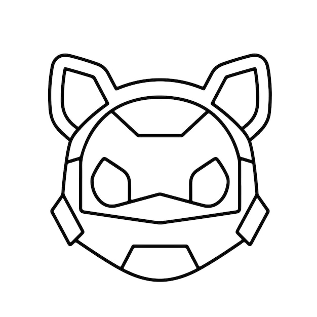 Sketch Hand drawn single line art coloring page mask day