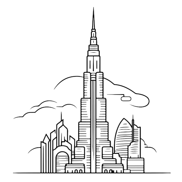 Buy Burj Khalifa Art Print Skyscraper Print Dubai United Arab Online in  India  Etsy