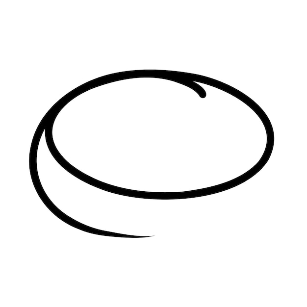 Sketch highlight ovale lijn Doodle met de hand getekende highlight scrawl cirkel Marker sketch