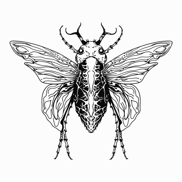 Vector sketch of an insect