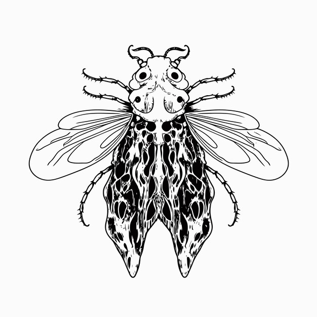 Vector sketch of an insect