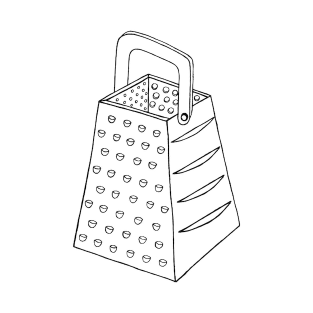 Schizzo di utensili da cucina linea vettoriale di scarabocchi per utensili e utensili da cucina illustrazione delle posate