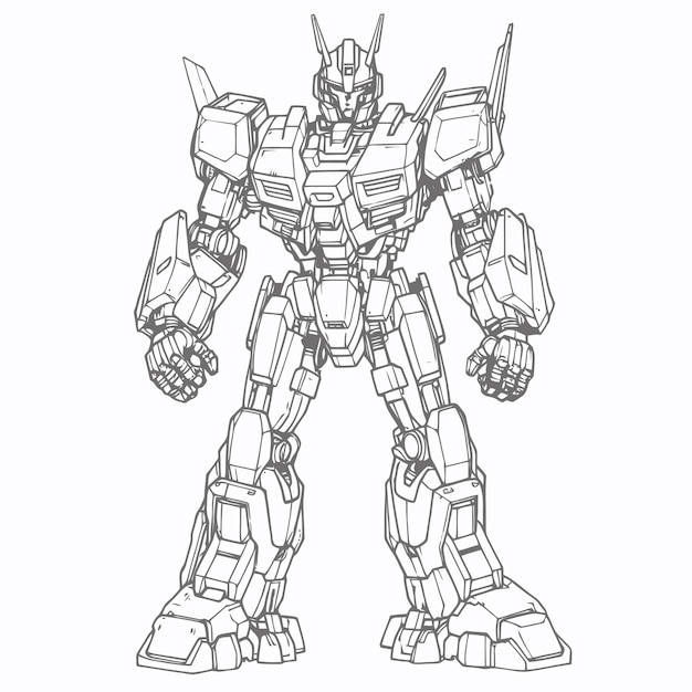 Vector sketch of mecha