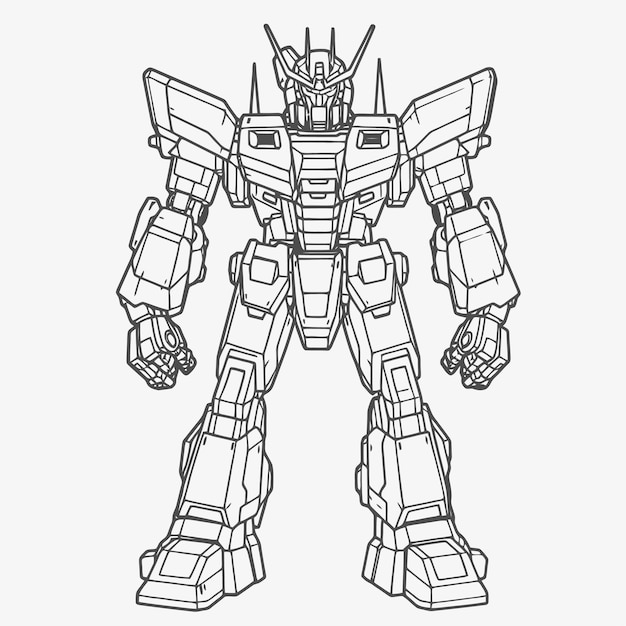 Vector sketch of mecha