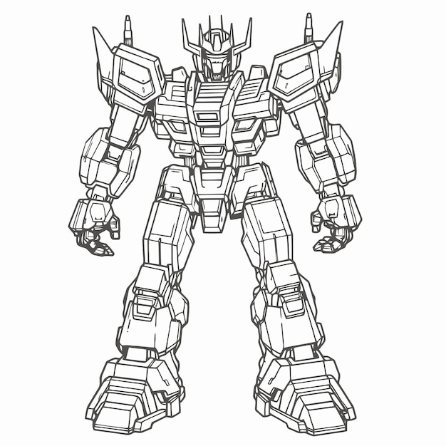 Vector sketch of mecha