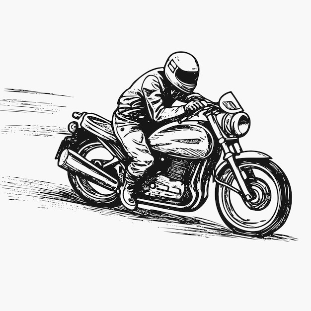 モトクロス スポーツマンのスケッチ モトクロス手描き