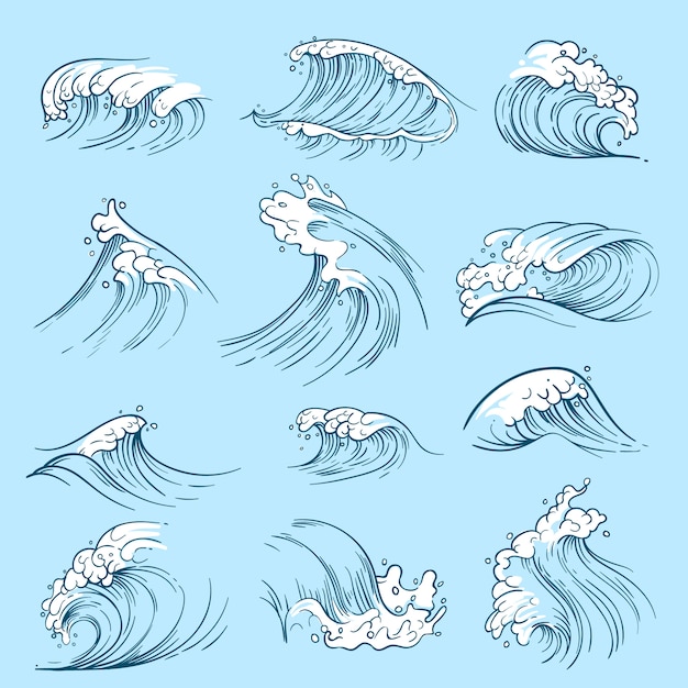 Download Water Wave Drawing Royalty-Free Stock Illustration Image - Pixabay