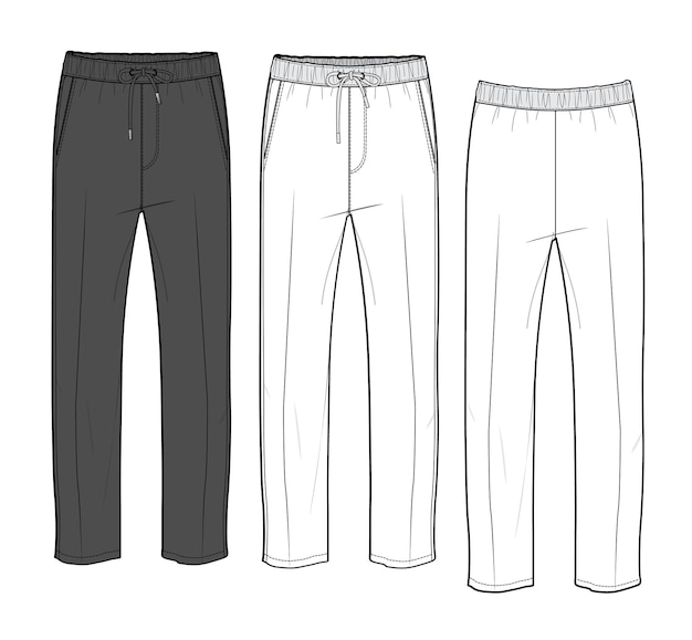 A sketch of a pair of pants with the word's on the front.