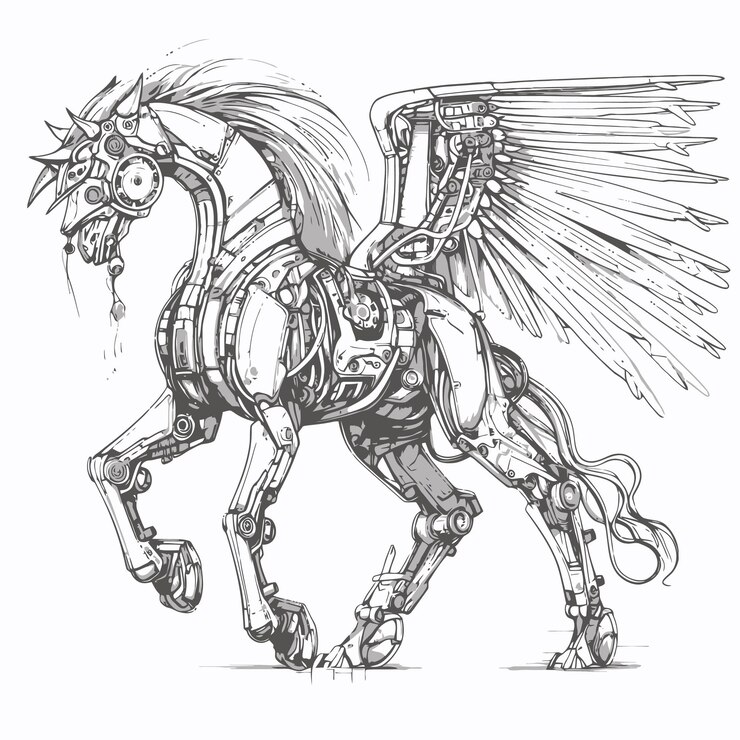 Vector sketch of pegasus