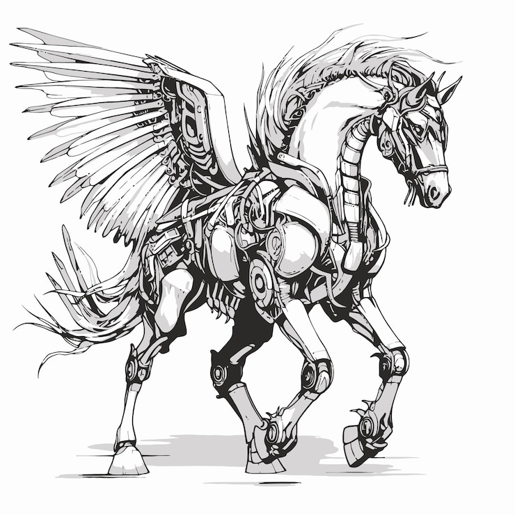 Vector sketch of pegasus
