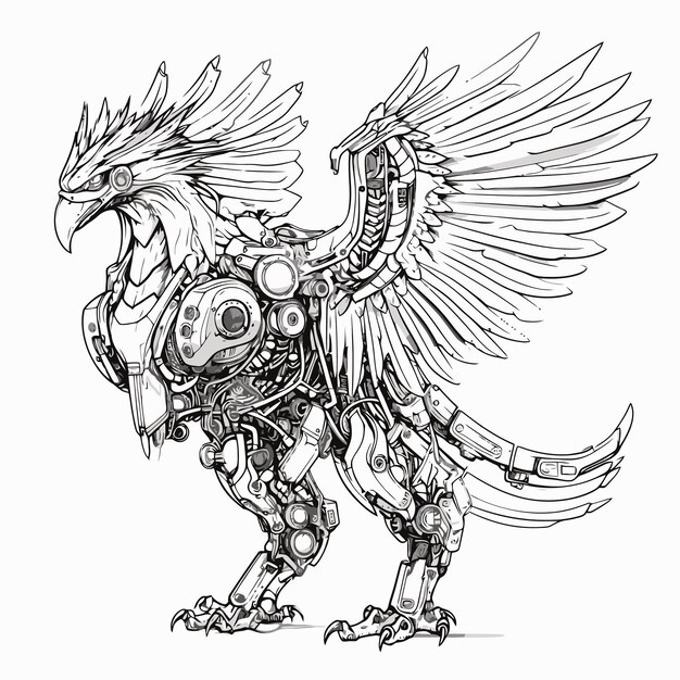 Vector sketch of the phoenix