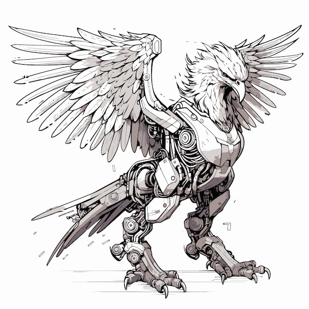 Vector sketch of the phoenix