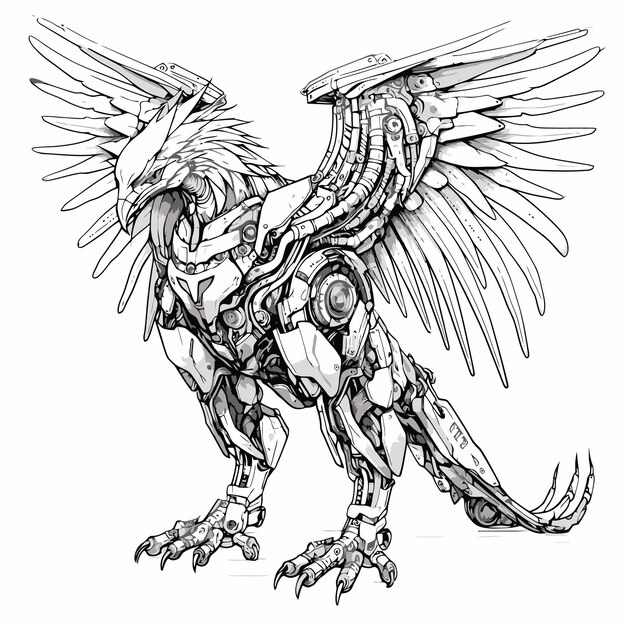 Vector sketch of the phoenix