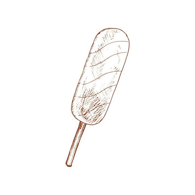 Vector sketch popsicle ice cream frozen summer food