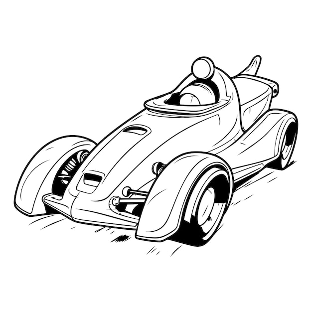 Vector sketch of a racing car for your design