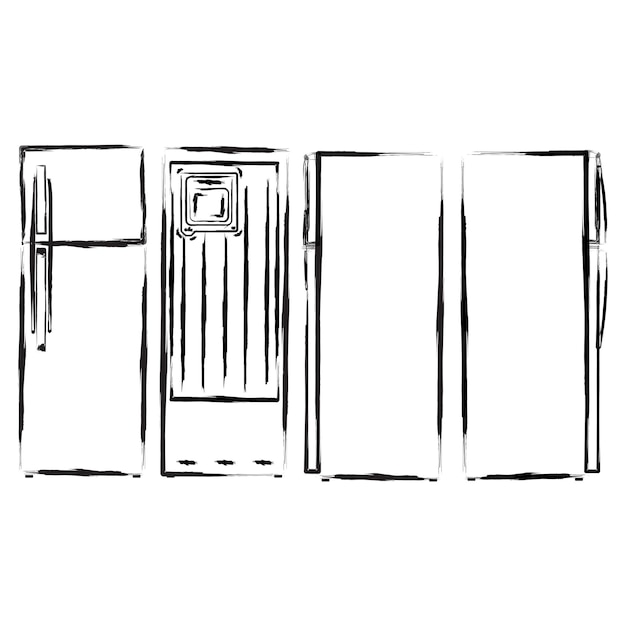 Vector sketch refrigerator