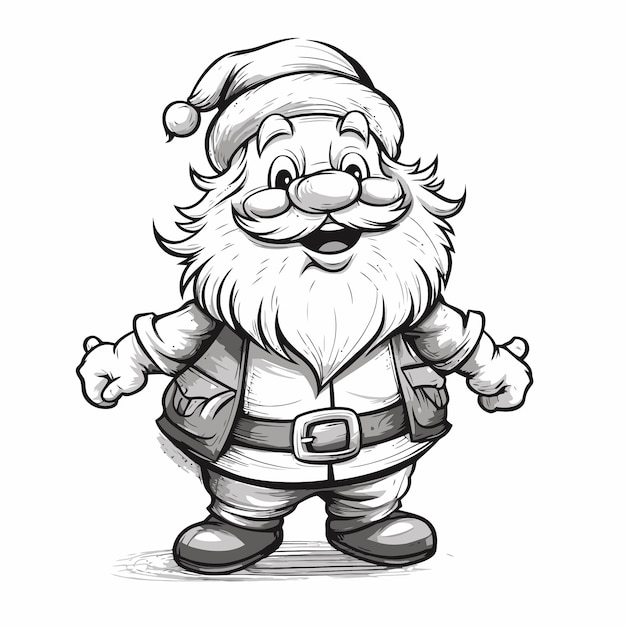 Sketch of santa claus